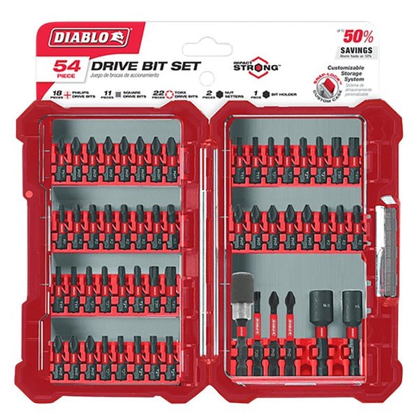 Diablo Driver Bit Set Black Oxide 54 pc DSC-S54